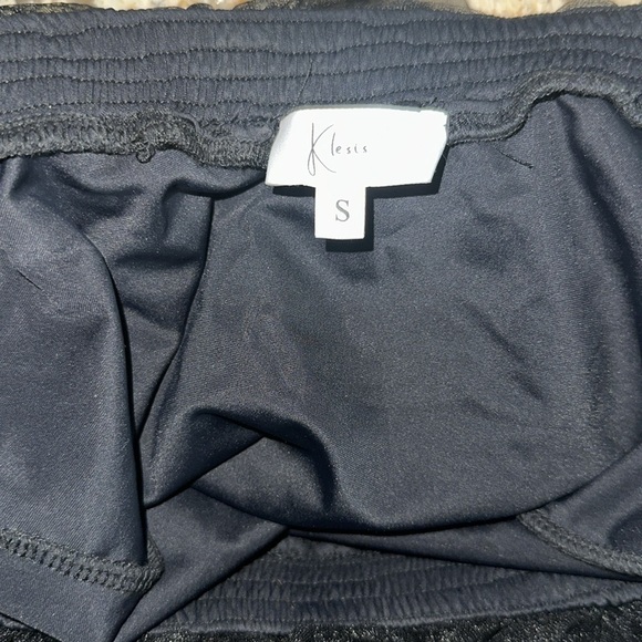 Klesis Women's Off Shoulder Tiered Layering Ruffle Mesh Bodysuit - Picture 7 of 8